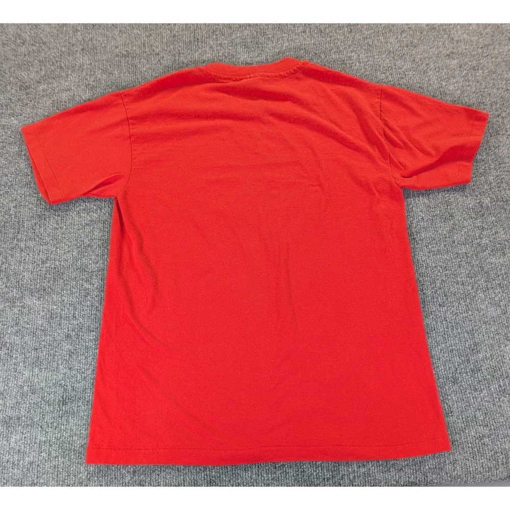 Vintage Y2K Rare Hanes Hermann Life Flight T Shirt Red Single Stitch Houston M
